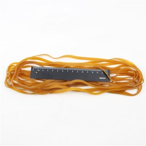 Fabricantes personalizados bandas de goma alargadas y ensanchadas amarillo transparente de alta elasticidad no es fácil de romper sobre bandas de goma de tamaño