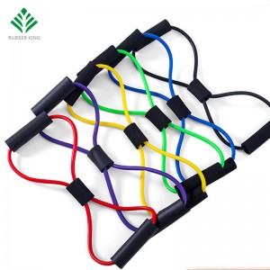 Tubo de banda de yoga Tubo Estecadura Fitness Fitness Muscle entrenamiento Ejercicio 8 Tipo